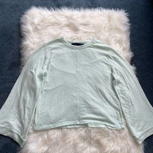 Mint Green Francesca’s Balloon Sleeve Sweater
